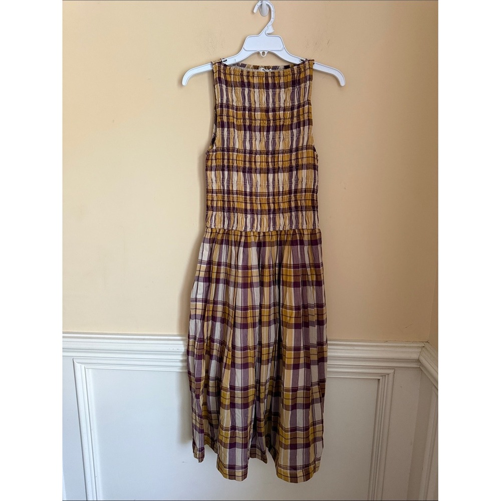 Madewell Yellow and Burgundy Plaid Maxi Dress - Picture 5 of 10